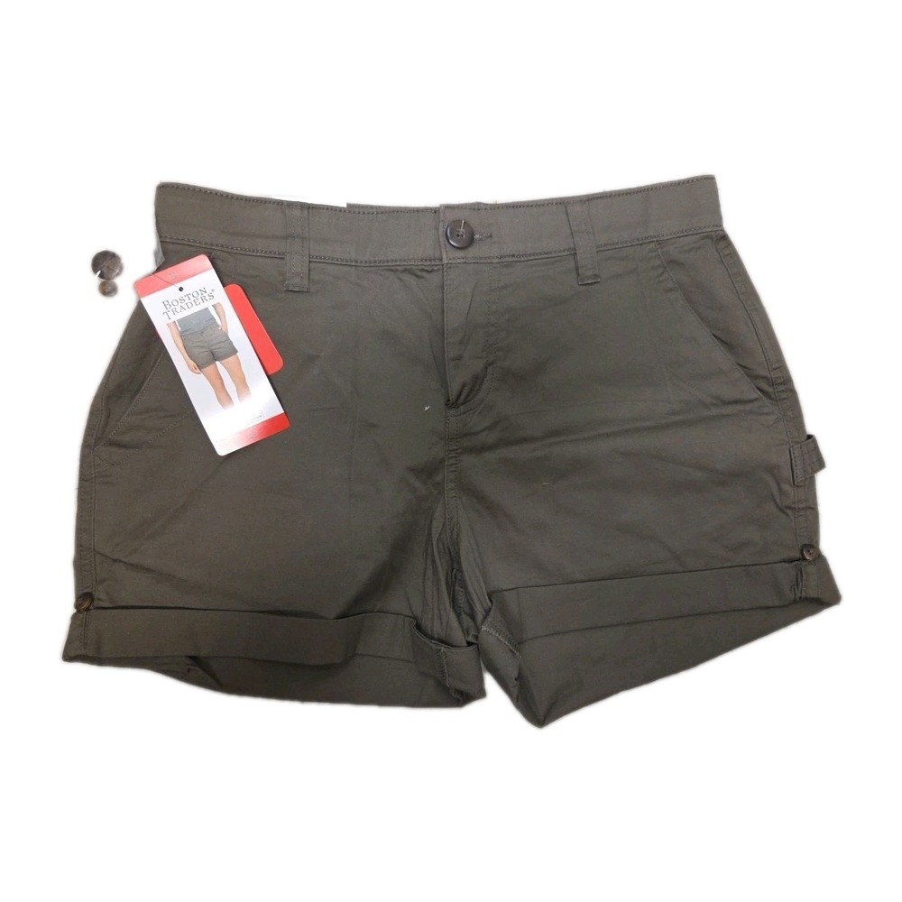 Boston‎ Traders Women's Roll Cuff Shorts, Brown, Size 8